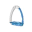 Tech Venice Flat Evo Safety Stirrups-Silver/Blue